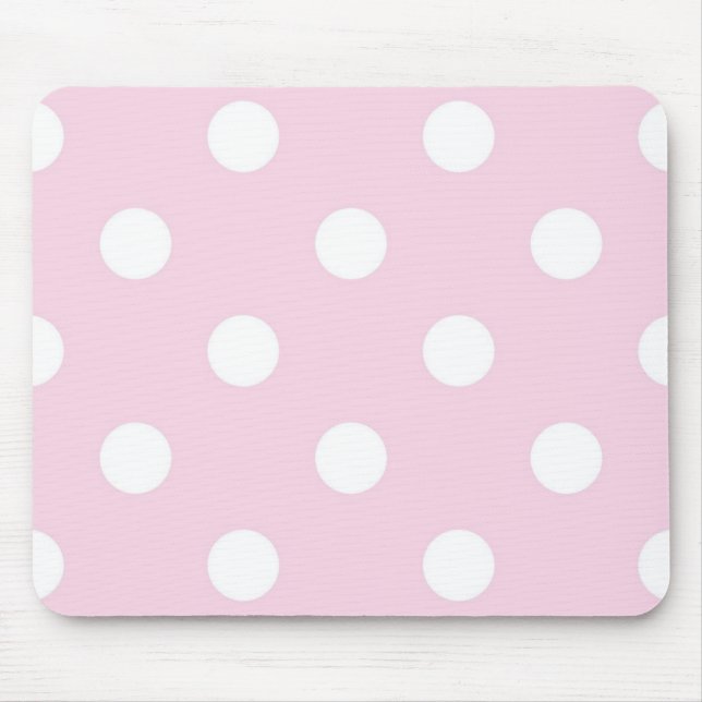 Polka dot pattern mouse pad (Front)