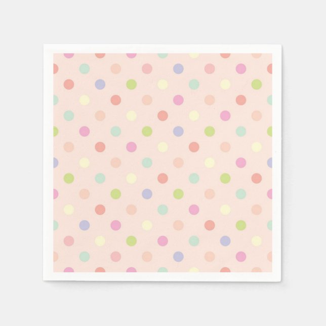 Polka dot pattern napkin (Front)