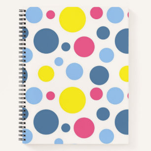 Polka dot pattern notebook
