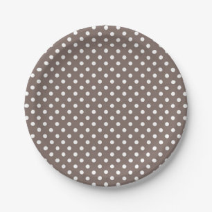 Polka dot pattern paper plate