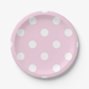 Polka dot pattern paper plate