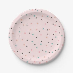 Polka dot pattern paper plate