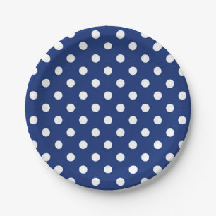 Polka dot pattern paper plate