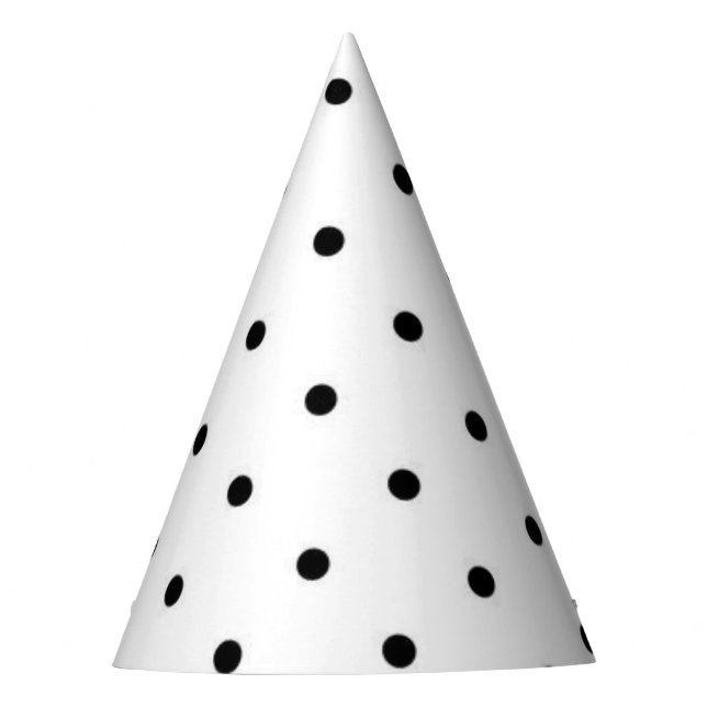 Polka dot pattern party hat (Front)