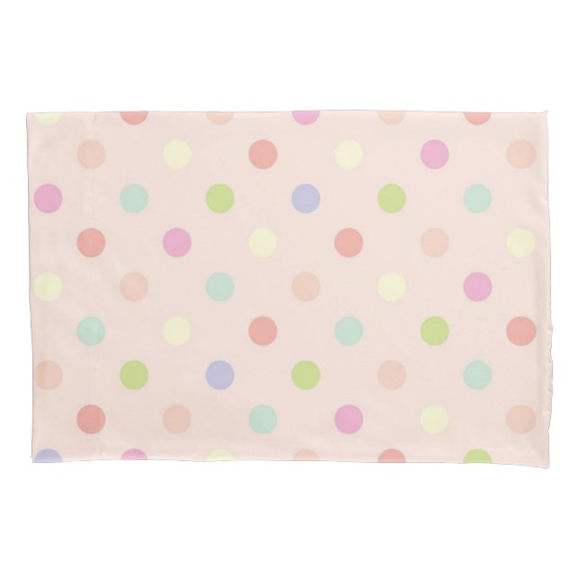 Polka dot pattern pillowcase (Front)