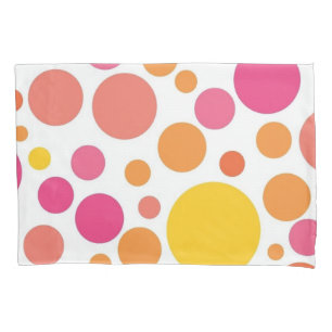 Polka dot pattern pillowcase