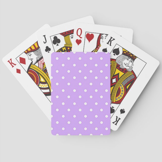Polka dot pattern playing cards (Back)