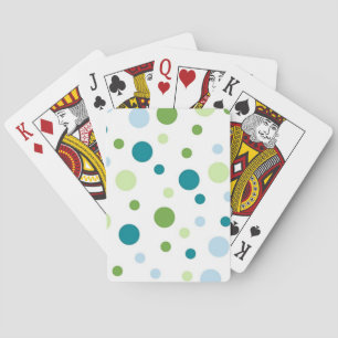 Polka dot pattern playing cards