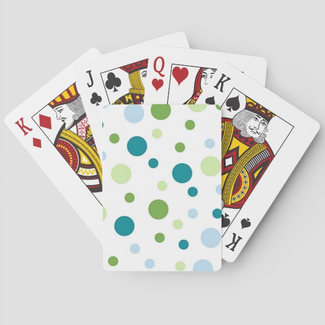 Polka dot pattern playing cards (Back)