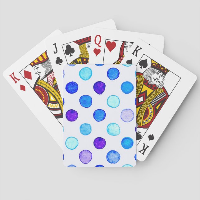 Polka dot pattern playing cards (Back)