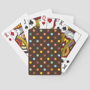 Polka dot pattern playing cards