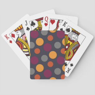 Polka dot pattern playing cards