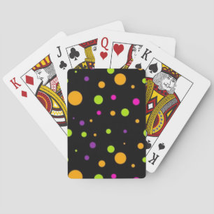 Polka dot pattern playing cards
