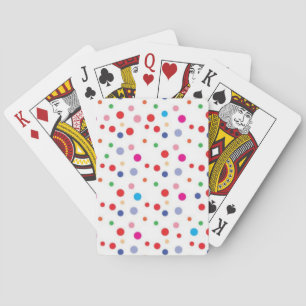 Polka dot pattern playing cards