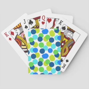 Polka dot pattern playing cards
