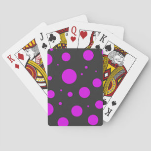 Polka dot pattern playing cards