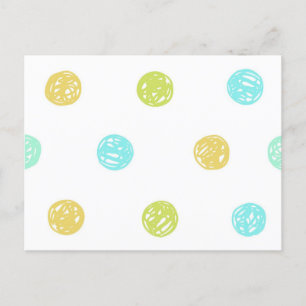 Polka dot pattern postcard