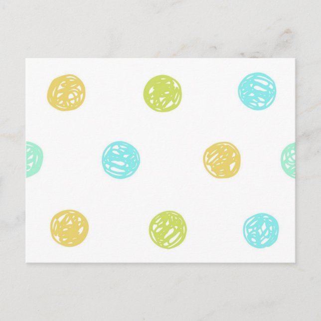 Polka dot pattern postcard (Front)