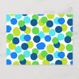 Polka dot pattern postcard
