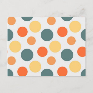 Polka dot pattern postcard