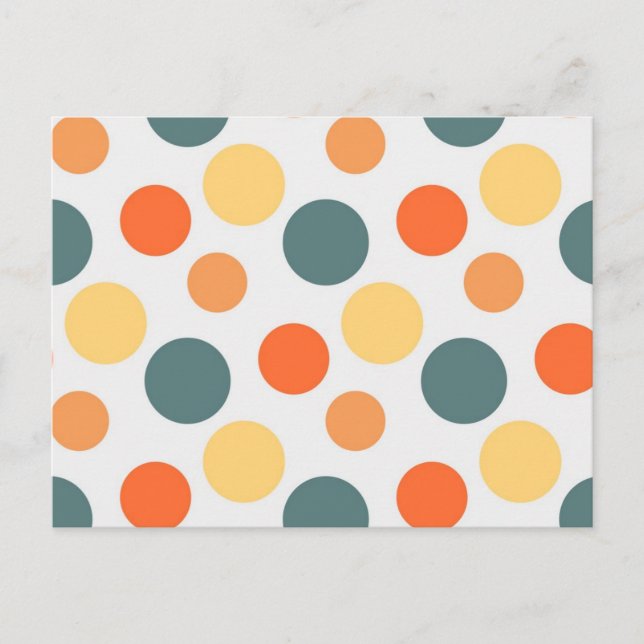 Polka dot pattern postcard (Front)