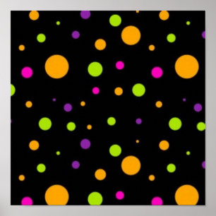 Polka dot pattern poster