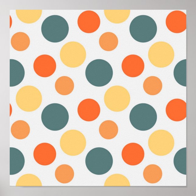 Polka dot pattern poster (Front)