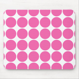 Polka Dot Pattern Print Design Hot Pink Polka Dots Mouse Pad
