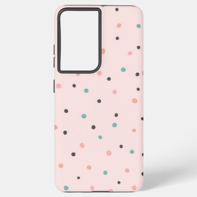 Polka dot pattern samsung galaxy s21 ultra case (Back)