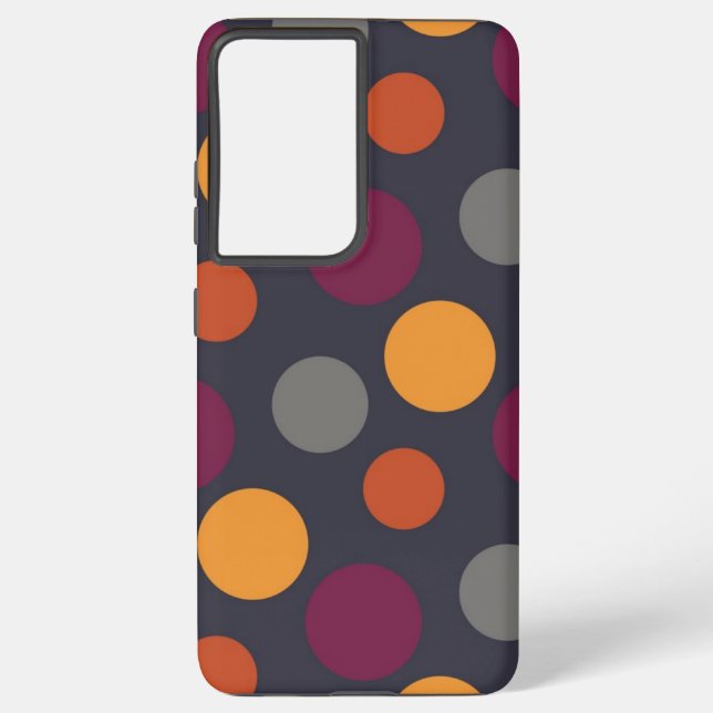 Polka dot pattern samsung galaxy s21 ultra case (Back)