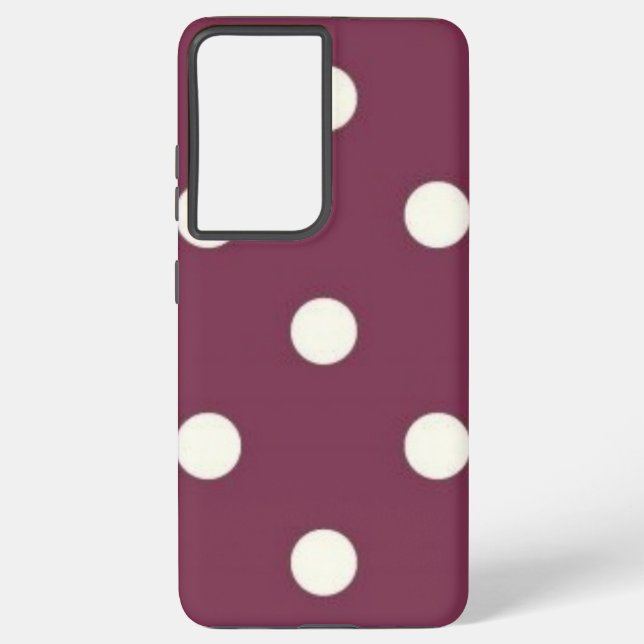 Polka dot pattern samsung galaxy s21 ultra case (Back)
