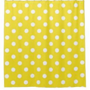 Polka dot pattern shower curtain