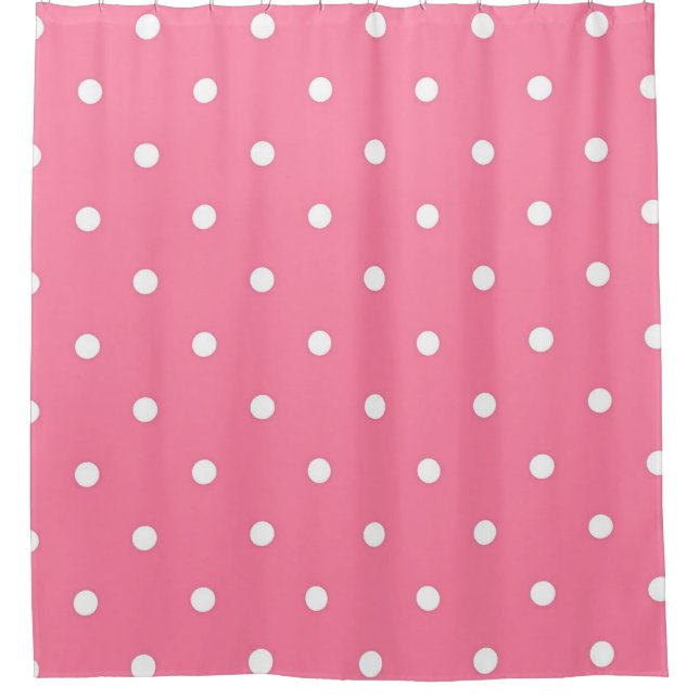 Polka dot pattern shower curtain (Front)