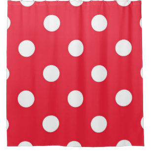 Polka dot pattern shower curtain