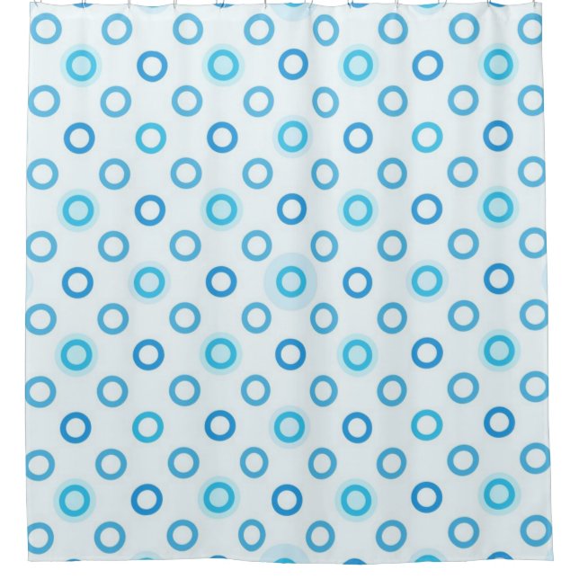 Polka dot pattern shower curtain (Front)