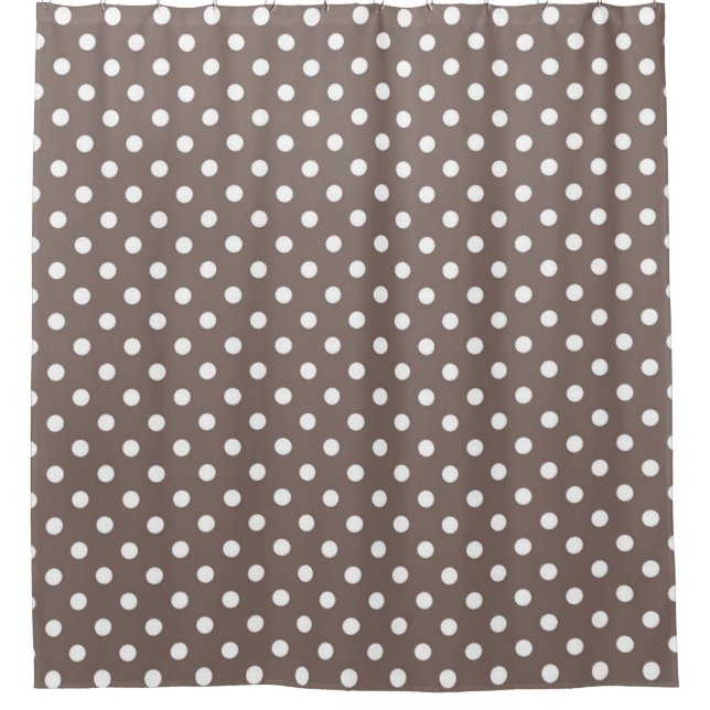 Polka dot pattern shower curtain (Front)
