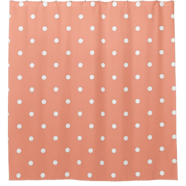 Polka dot pattern shower curtain (Front)