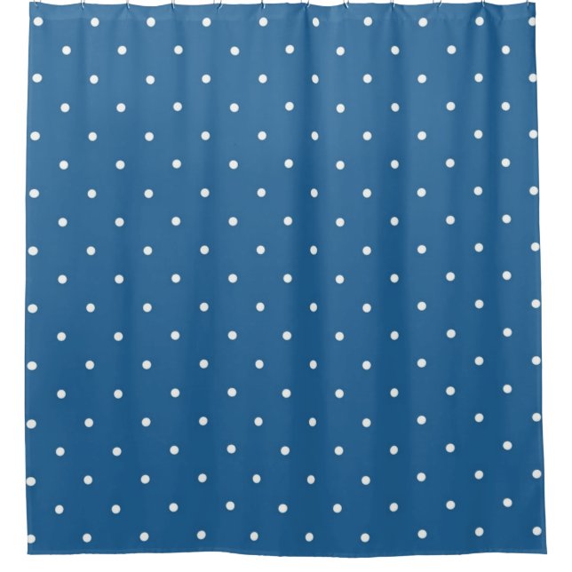 Polka dot pattern shower curtain (Front)