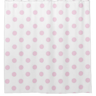 Polka dot pattern shower curtain