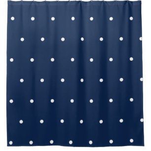 Polka dot pattern shower curtain