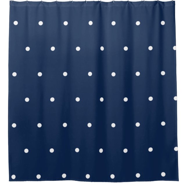 Polka dot pattern shower curtain (Front)