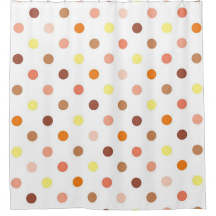 Polka dot pattern shower curtain