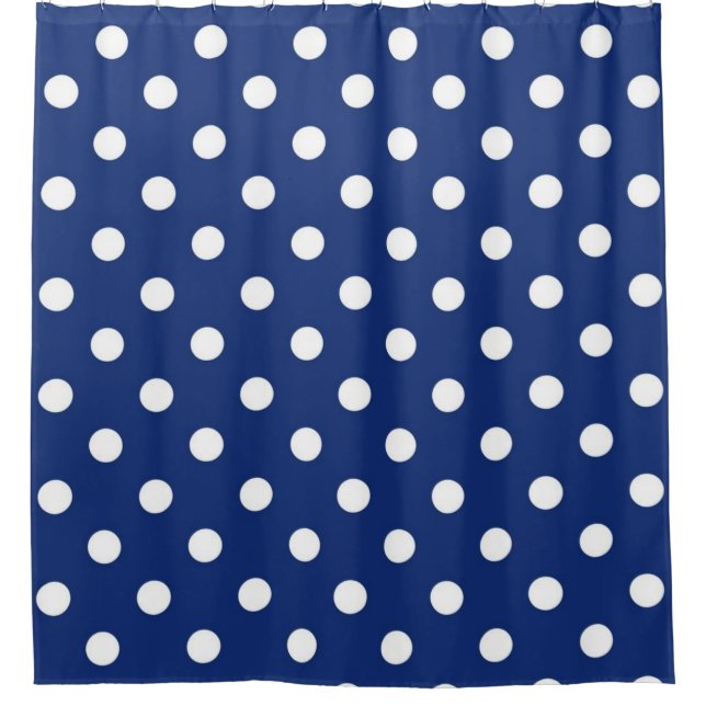 Polka dot pattern shower curtain (Front)
