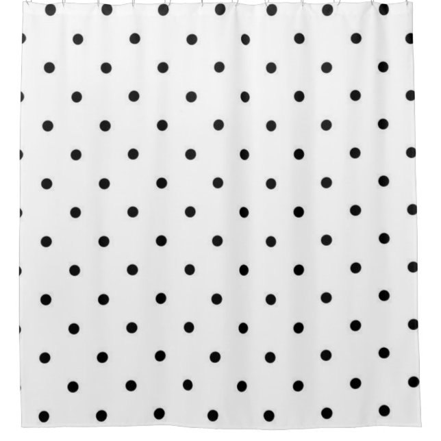 Polka dot pattern shower curtain (Front)