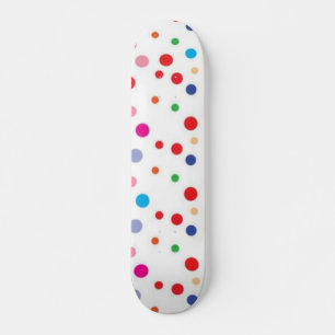 Polka dot pattern skateboard