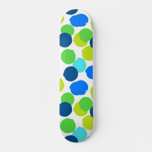 Polka dot pattern skateboard