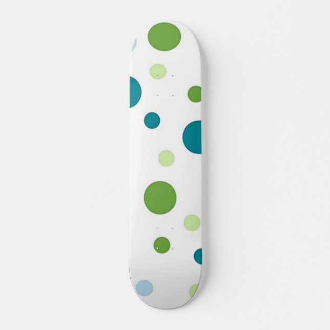 Polka dot pattern skateboard (Front)