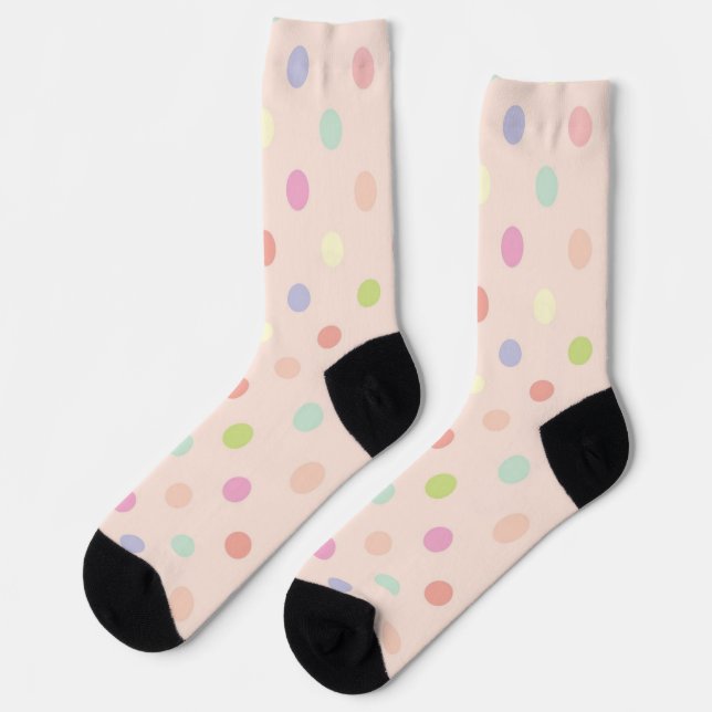 Polka dot pattern socks (Left)
