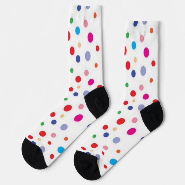 Polka dot pattern socks (Left)