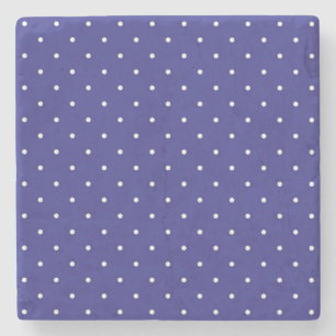 Polka dot pattern stone coaster